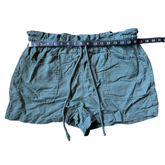 Universal Thread Linen Blend Shorts, Size Large Deep Green Drawstring Paper Bag - Picture 4 of 5